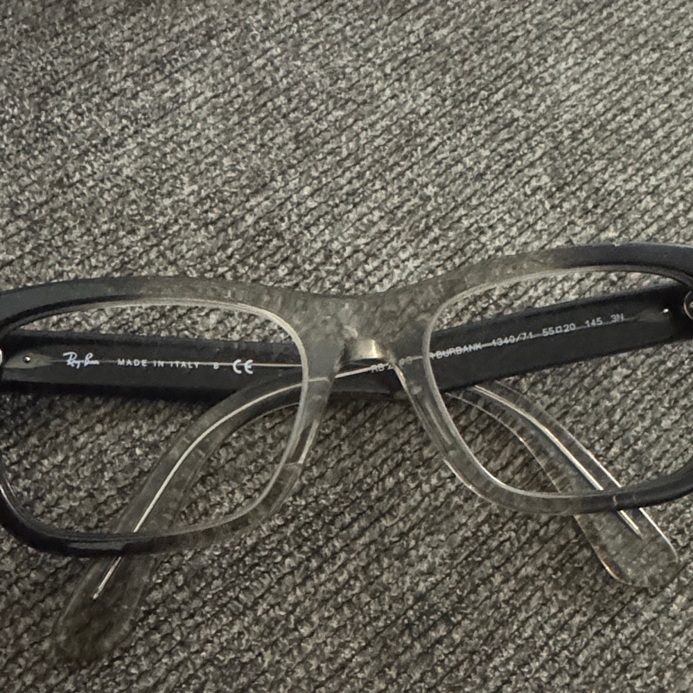 Ray-Ban Black and Transparent Eyeglasses